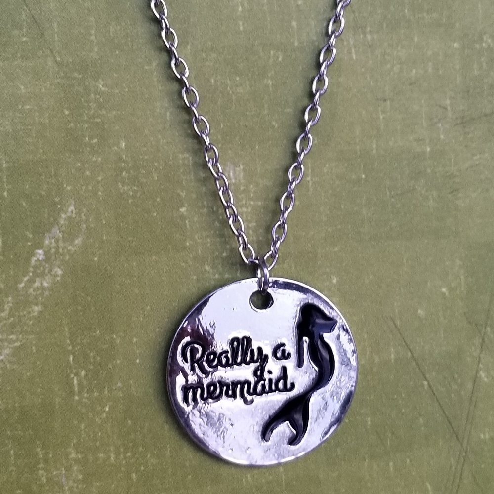 Really a Mermaid Silver Tone Necklace